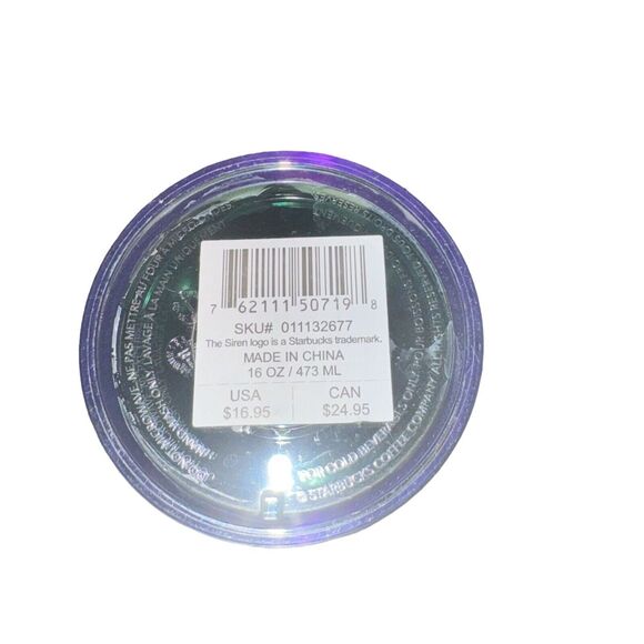 Starbucks Plastic Travel Tumbler Mug Cup Forest Mountains Sunset 2022 16 Oz - Picture 8 of 8